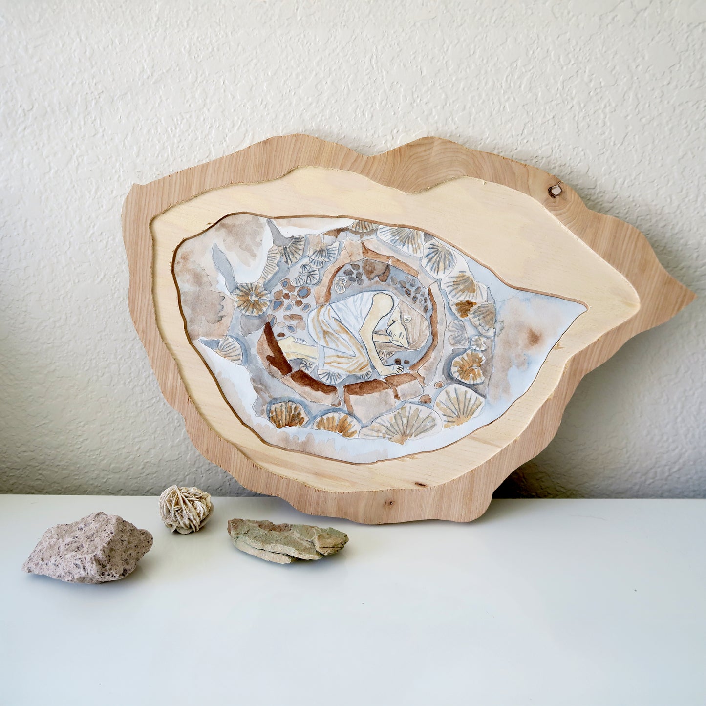 "Fossil" Earth Pigment Painting