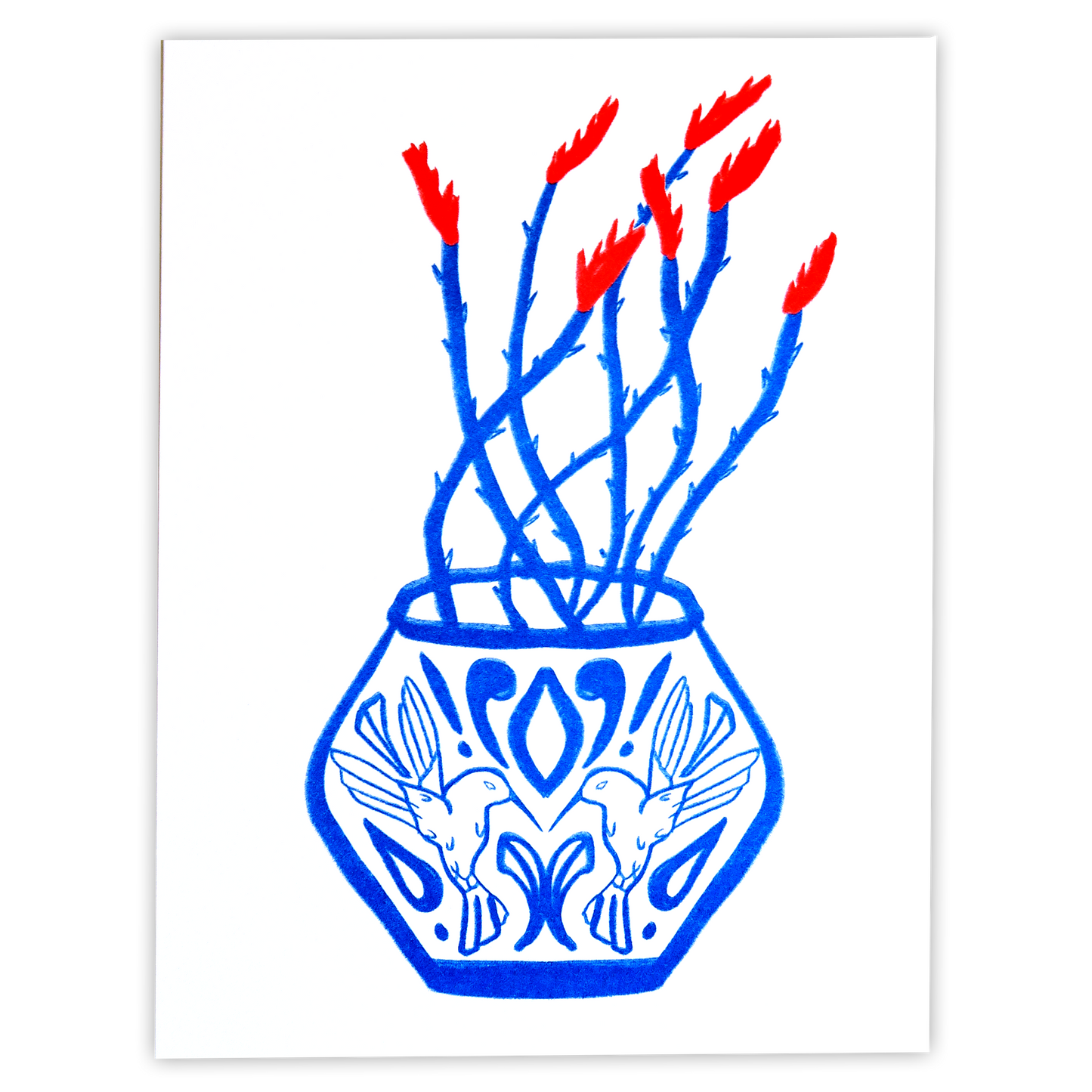 Ocotillo Vase Riso Print