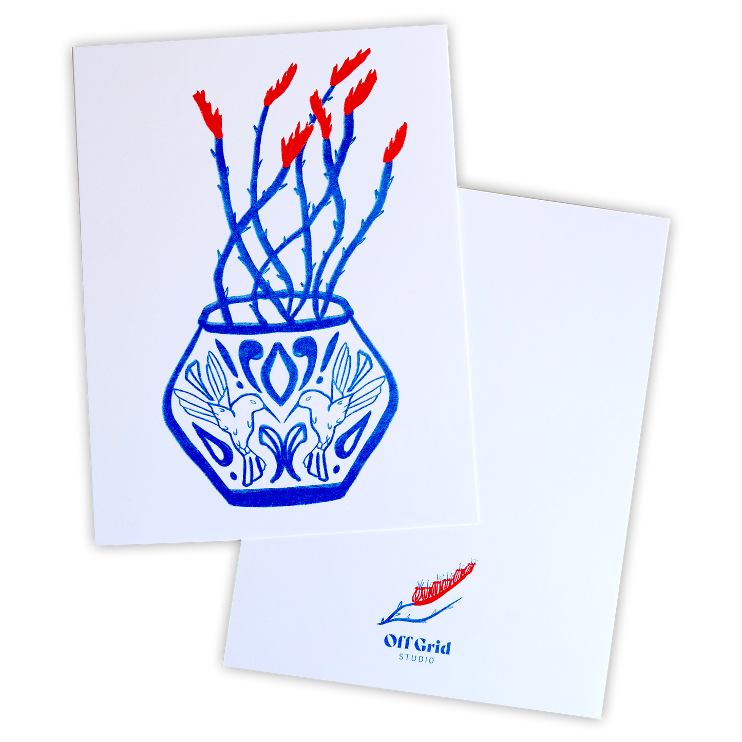 Ocotillo Vase Riso Print