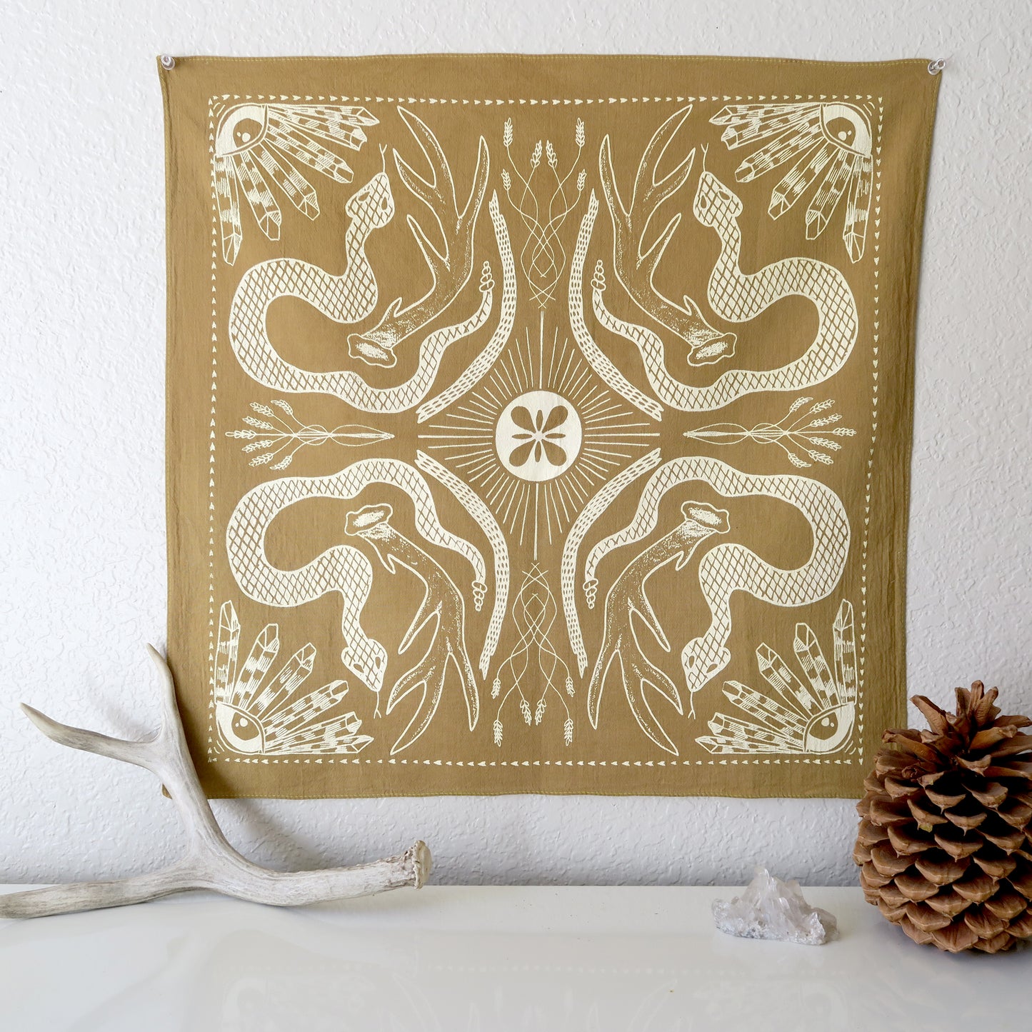 Shadows Plant Dyed Bandana