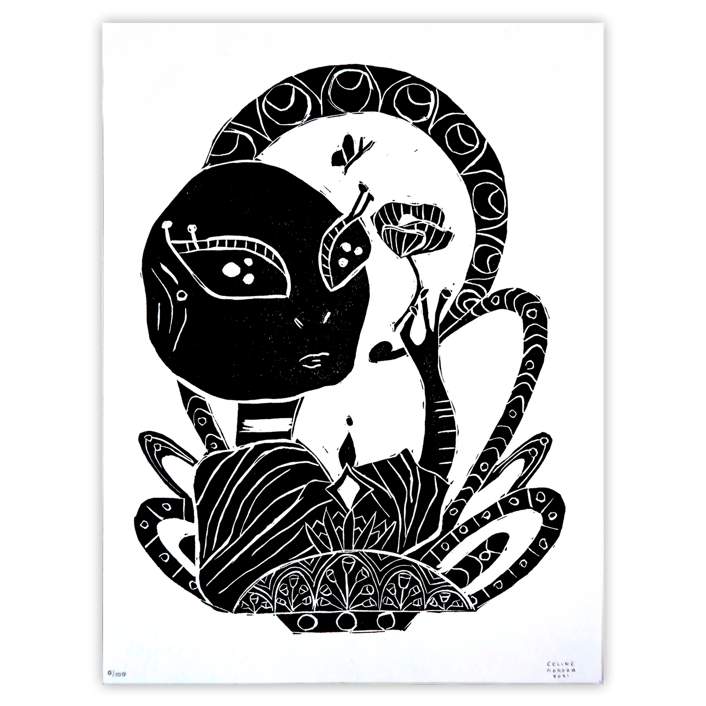 "L'Extraterrestre" Block Print
