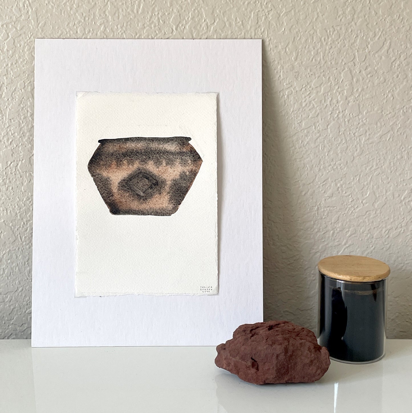 "Coil" Original Earth Pigment Painting