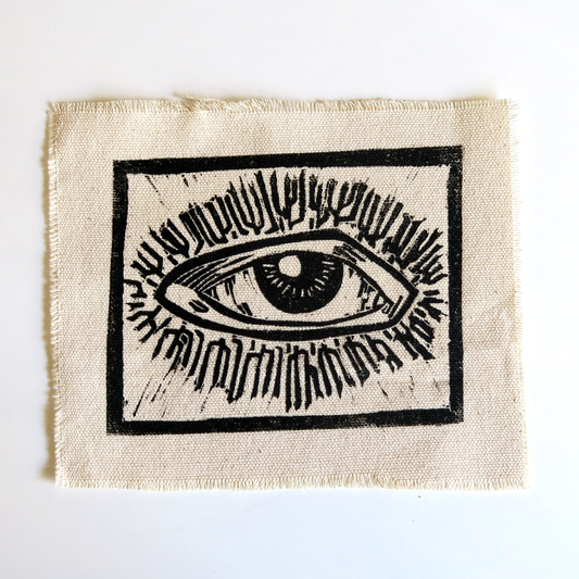Hand Stamped "Milagro" Patch - Eye