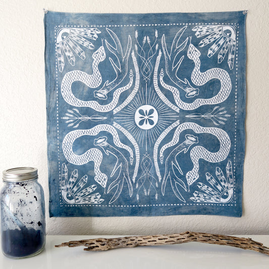 Shadows Plant Dyed Bandana