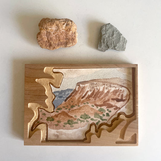 "White Mesa" Original Earth Pigment Painting